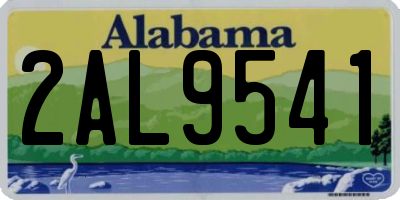 AL license plate 2AL9541