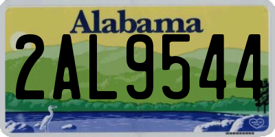 AL license plate 2AL9544