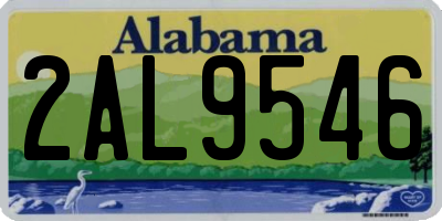 AL license plate 2AL9546