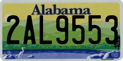 AL license plate 2AL9553