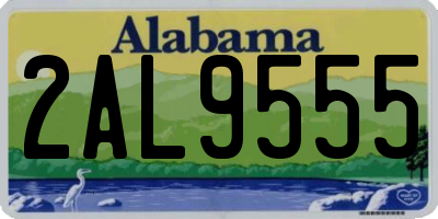 AL license plate 2AL9555