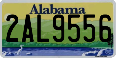 AL license plate 2AL9556