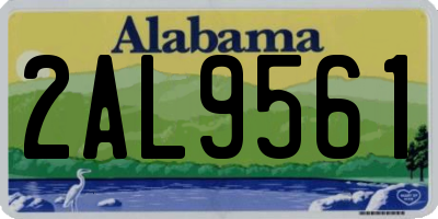 AL license plate 2AL9561