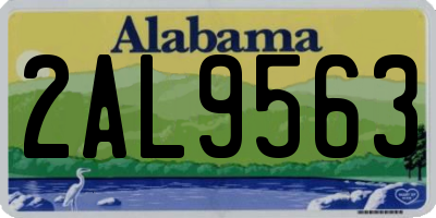 AL license plate 2AL9563