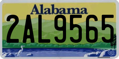 AL license plate 2AL9565