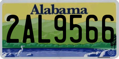 AL license plate 2AL9566