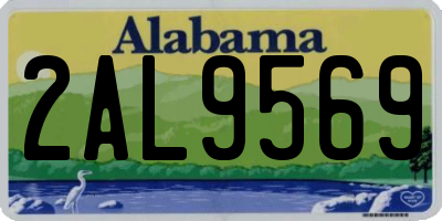 AL license plate 2AL9569