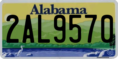 AL license plate 2AL9570