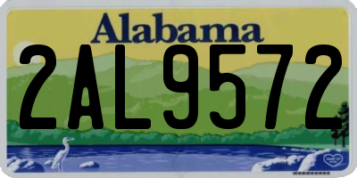 AL license plate 2AL9572