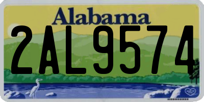 AL license plate 2AL9574