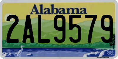 AL license plate 2AL9579