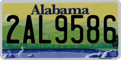 AL license plate 2AL9586