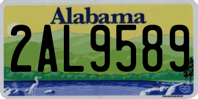 AL license plate 2AL9589