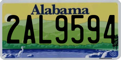 AL license plate 2AL9594