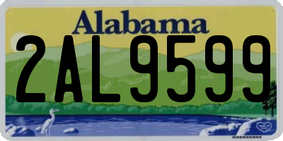 AL license plate 2AL9599
