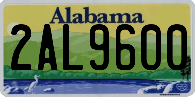 AL license plate 2AL9600