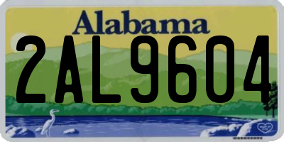 AL license plate 2AL9604