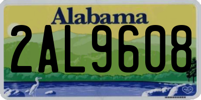 AL license plate 2AL9608