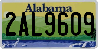 AL license plate 2AL9609