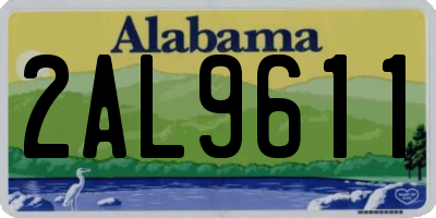 AL license plate 2AL9611