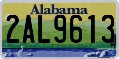 AL license plate 2AL9613