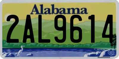 AL license plate 2AL9614