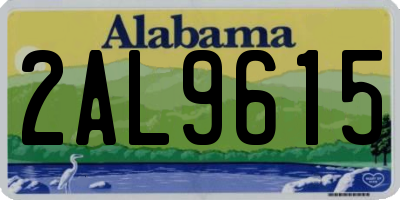 AL license plate 2AL9615