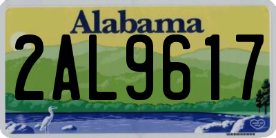 AL license plate 2AL9617