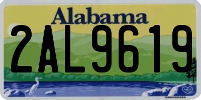 AL license plate 2AL9619