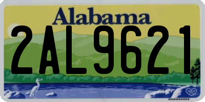 AL license plate 2AL9621