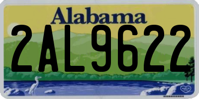 AL license plate 2AL9622
