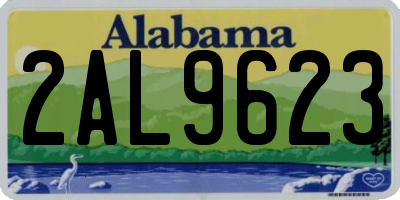 AL license plate 2AL9623