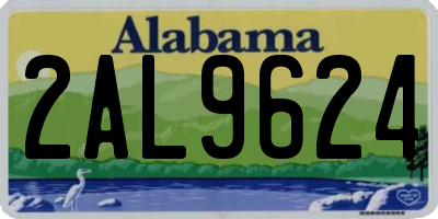 AL license plate 2AL9624