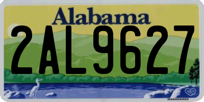 AL license plate 2AL9627