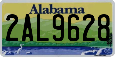 AL license plate 2AL9628
