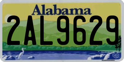 AL license plate 2AL9629