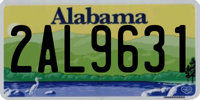 AL license plate 2AL9631