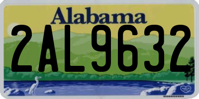 AL license plate 2AL9632