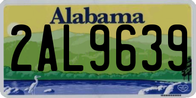 AL license plate 2AL9639