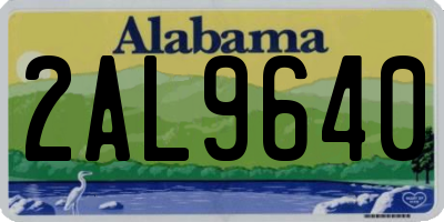 AL license plate 2AL9640
