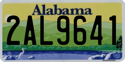AL license plate 2AL9641