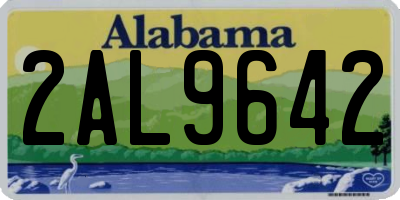 AL license plate 2AL9642