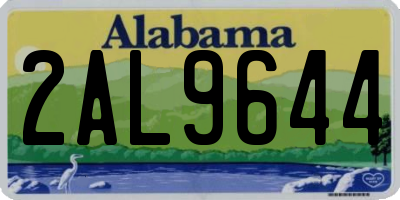 AL license plate 2AL9644