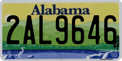 AL license plate 2AL9646