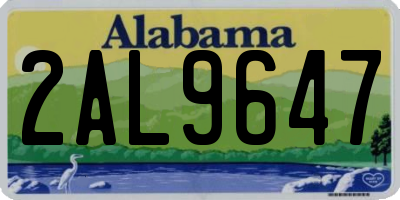 AL license plate 2AL9647