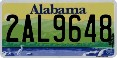 AL license plate 2AL9648