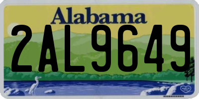 AL license plate 2AL9649