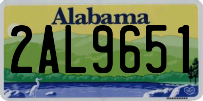 AL license plate 2AL9651