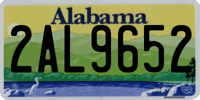 AL license plate 2AL9652