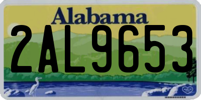 AL license plate 2AL9653